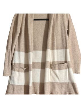 Poof! Women's Striped Cardigan Sweater